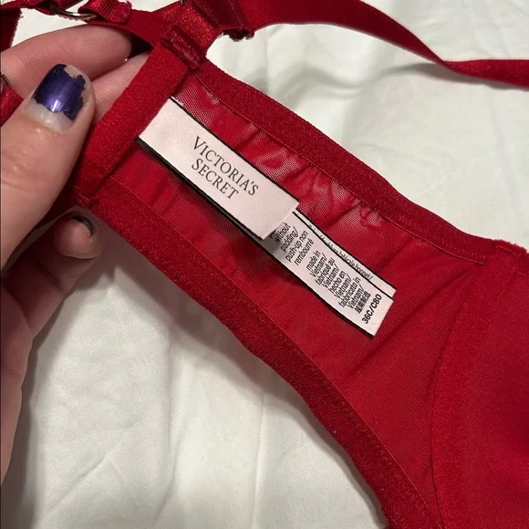 Victoria’s Secret Wicked Unlined Bow Embroidery Balconette Bra and Panty Set 36C - Picture 11 of 16